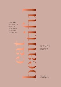 Text-oriented cookbook cover design on the example of Wendy Rowe's "Eat Beautiful"