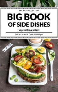 Photo-based cookbook cover design ideas on the example of Stacie E. Cook and David M Milligan's "Biig Book of Side Dishes"