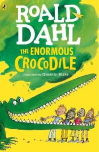 Roald Dahl's "The Enormous Crocodile" as an example of a green color usage in children book cover design
