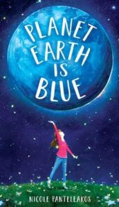 Nicole Panteleakos's "Planet Earth is Blue" as an example of a blue color usage in children book cover design