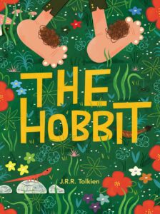 J.RR Tokien's "The Hobbit" Lorena Alvarez's "Jack and the Beanstalk" as an example of a green color usage in children book cover design