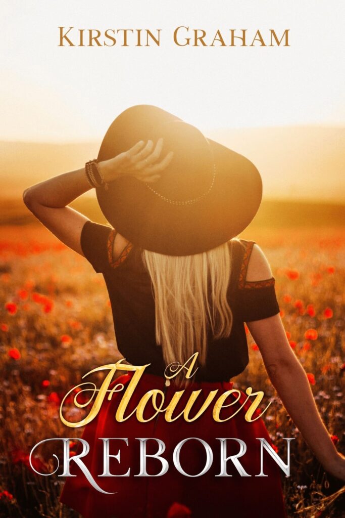 Joyful book cover design A Flower Reborn by Kirstin Graham