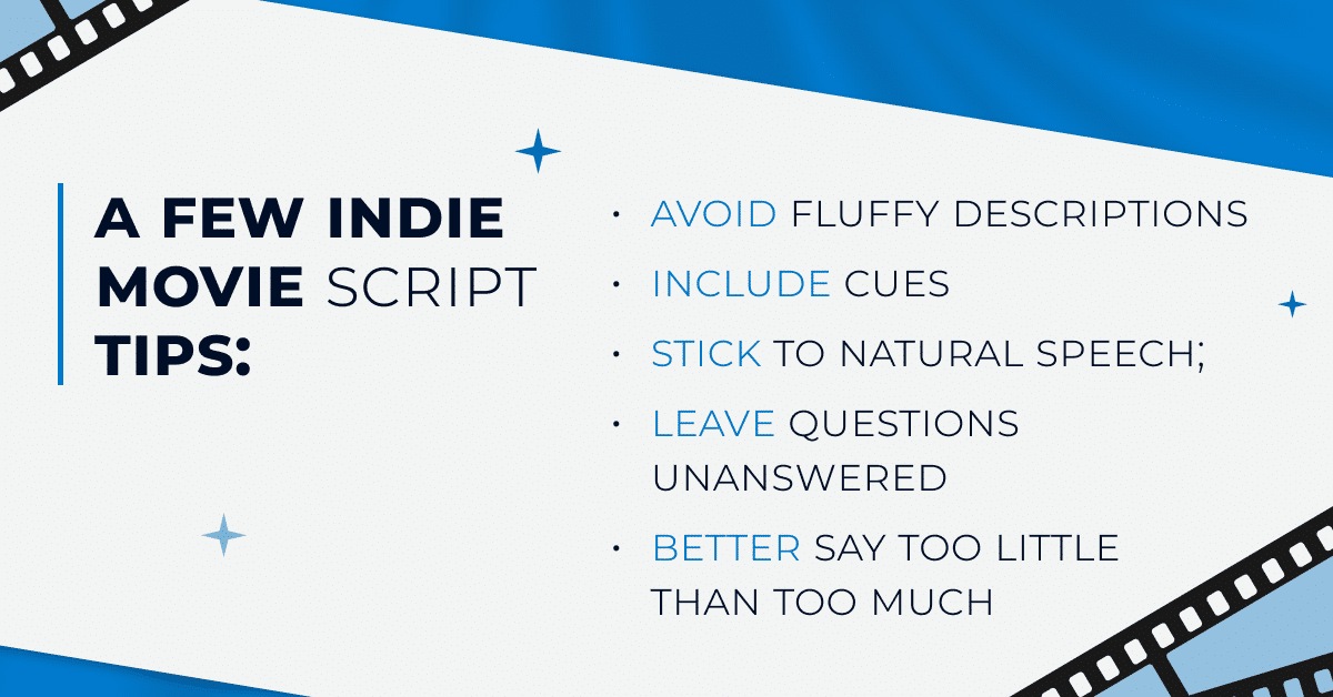 Indie movie script tips