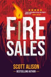 Nonficiton book cover design on the example of Scott Alison's "Fire Sales"