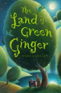 Neol Lanley's "The Land of Green Ginger"Lorena Alvarez's "Jack and the Beanstalk" as an example of a green color usage in children book cover design