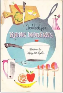 Conceptualcookbook cover design on the example of Mary Lee Taylor's "Cookbook for Young Moderns"