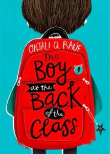 "The Boy at the Back of the Class" by Onjali Q Rauf as an example of book cover design idea for teenagers
