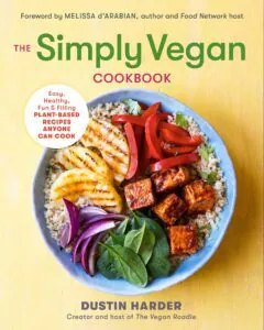 Photo-based design for cookbook covers on the example of Dustin Harder's "the Simply Vegan Cookbook"