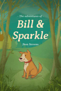 John Stevens's "The Adventure of Bill & Sparkle" as an example of a children book cover with an attention-rabbing illustration