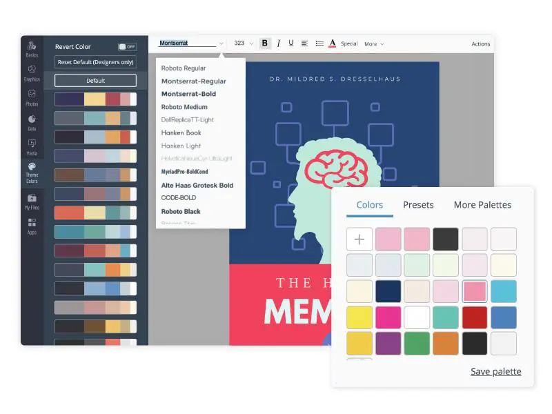 Screenshot of visme one of the best DIY book cover makers