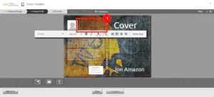 Screenshot of KDP cover creator one of the best DIY book cover makers