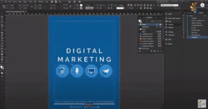 Screenshot of Adobe in design one of the best DIY book cover makers