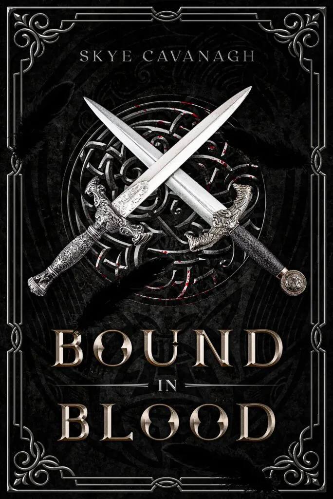 A book cover example with a symbol in the center