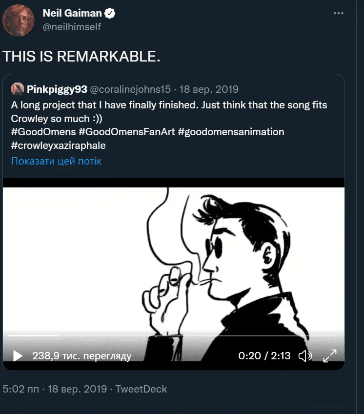 Neil Gaiman shares fanart